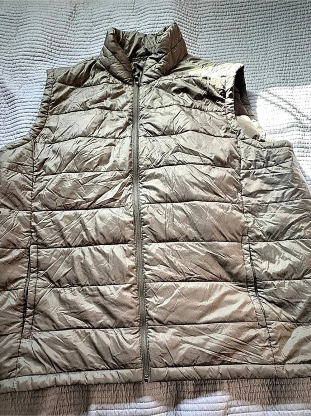 St. John's Bay Men's Puffer Vest Brown Size 3X LT